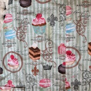 Handmade Adult small dessert print kitchen Apron reversible